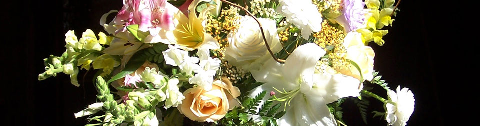 closeup of floral bouquet